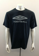 Umbro Men&#39;s Medium  Black  Spell Out Soccer Football T Shirt - $12.86