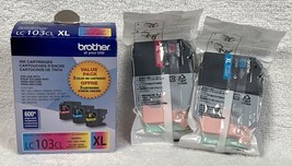 Brother Genuine LC103CL XL Cyan Magenta Ink Cartridges Exp 11/2022 - $19.75