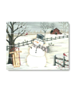 Snowman Wood pallet Art Print - €23,87 EUR