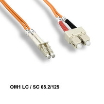 Kentek 3.28ft/1m OM1 LC to SC Multi-Mode Fiber Optic Cable 62.5/125 Dupl... - $30.99