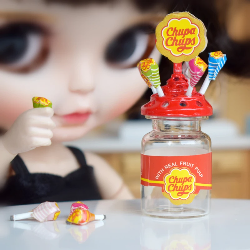 1/6 Miniature Dollhouse Food 1 Set Lollipop lolly Blyth BJD Doll Accessories - £9.32 GBP