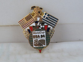 1994 Soccer World Cup Pin - Team Greece Dual Flag by Peter David - Metal... - $284.31 MXN