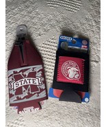 Mississippi State Bulldogs Coozie Koozie Can Bottle Cooler Unisex 2 pcs NEW - £6.05 GBP