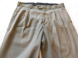 George Men&#39;s Long Pants Slacks W36 X L30 Grey Pleated Front GUC Pre-owned - £16.49 GBP