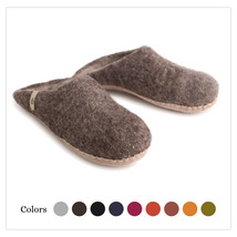 Egos Unisex Indoor Slippers Men Women Merino Wool Handmade Slip-On Clogs... - $59.99