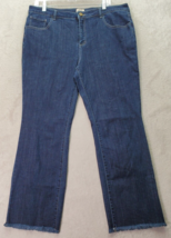 LOGO by Lori Goldstein Jeans Womens Size 16 Blue Denim Dark Wash Straigh... - $18.44