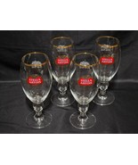STELLA ARTOIS New Style Gold Rimmed Footed Beer Glass 33CL (11.2oz) - BU... - $12.08