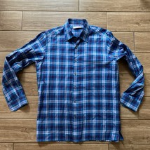 ERMENEGILDO ZEGNA Mens Plaid Button Up Long Sleeve Shirt Size Large - £63.66 GBP