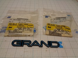 GM 10230998 and 10231005 Emblem Name Plate Aqua Grand Prix 3 PCS   OEM NOS - £35.23 GBP