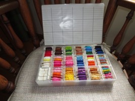 Case CROSS STITCH/EMBROIDERY Cotton FLOSS &amp;BOBBINS - Sequenced by Color - $15.00