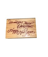 Inkadinkadoo We Wish You A Merry Christmas And a Happy New Year Wood  Stamp - £6.75 GBP