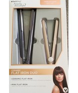 VIVATAR Brand ~ SIMPLY BEAUTIFUL ~ HAIR STYLING SET ~ DUO FLATIRONS ~ PG... - $42.10 CAD
