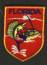 VINTAGE FLORIDA STATE EMBROIDERED CLOTH SOUVENIR TRAVEL PATCH - £3.87 GBP