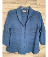 Habitat Button Front Blouse Top Womens Small Blue Striped Long Sleeve Bu... - £14.99 GBP