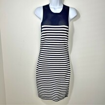 Rag &amp; Bone Giselle Mesh-Inset Striped Mini Dress Size XS Extra Small Blu... - $39.87