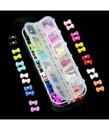 Glitters Bow Tie Butterfly Rhinestone 12 Color 3D Nail Art Tip Decorativ... - €10,39 EUR