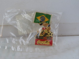Brazil Soccer Pin - 1994 World Cup Coke Promo Pin - New in Package - £11.96 GBP
