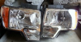 New Oem Ford F-150 Pair Headlights Right &amp; Left Chrome Ships Today - £362.67 GBP