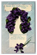 Violet Flowers New Years Should Old Aquaintence Be Forgot DB Postcard Z6 - £2.34 GBP