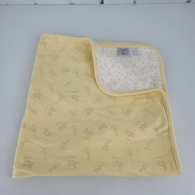Vintage Lullaby Club Cotton Baby Blanket Yellow Teddy Bear Rattle Polka Dots - $98.99