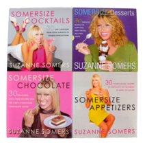 Suzanne Somers Lot of 4 SOMERSIZE Food and Drink Recipe Cookbooks (Hardcover) - £29.51 GBP