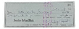 Stan Musial St. Louis Cardinals Signed  Bank Check #5484 BAS - £91.55 GBP