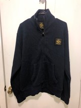 NWT Replay Full Zip Sweatshirt Mens SZ XL Jacket Navy Blue Retails $210 - $52.46
