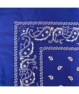 Royal Blue Western Southwestern Cotton Bandana Scarf - $282.25 MXN