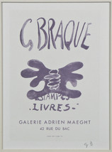 &quot; Estampes-Livres &quot; Par Georges Braque Signée Lithographie 9 &quot; x7 &quot; - $1,571.76