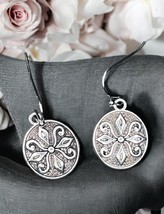 Vintage Bohemian Earrings Vintage Silver Dangle Fashion Jewelry Boho 1&quot; - $162.25 MXN