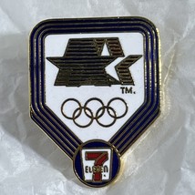 7 Eleven 1984 Los Angeles Olympics Logo USA Olympic Rings Lapel Hat Pin - $153.73 MXN