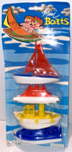 Vintage Toys Mini Boats Famus Corporation No. 2018 For Beach &amp; Pool Water 80s - £13.27 GBP