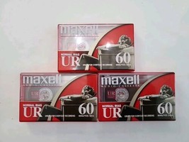 Maxell UR 60 Normal Bias 120 Min Blank Audio Cassettes Lot Of 3 - £11.00 GBP