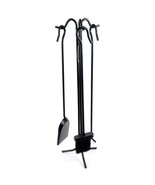 Open Hearth Panacea Black Matte Steel Fireplace Tool Set - $82.52 CAD