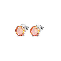 Wish Classic Six-Prong Multicolor Zircon Earrings For Men And Women Mini Color T - £7.89 GBP