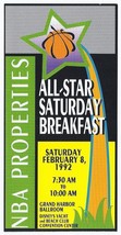 1992 NBA All Star Game Saturday Breakfast Ticket Stub - £26.44 GBP