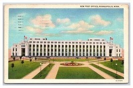 New Post Office Building Minneapolis Minnesota MN Linen Postcard F21 - £1.53 GBP