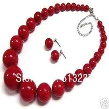 Fashion style 6-14mm beautiful red coral round beads diy necklace earrings hot s - £18.19 GBP