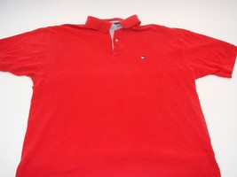 VINTAGE Tommy Hilfiger Polo Shirt Adult Extra Large XL Red Flag Rugby Me... - £9.78 GBP