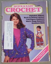 Crochet Pattern Book Quick &amp; Easy Crochet July-August 1988 Full Figure Fashions - £18.20 GBP