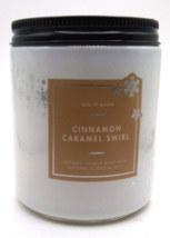 White Barn Bath and Body Works Cinnamon Carmel Swirl Single Wick Candle ... - $15.95