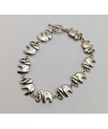 Sterling Elephant Bracelet - Silver Chain Bracelet - Elephant Chain Brac... - $58.99