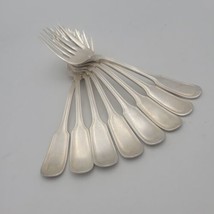 1847 Rogers IS Silver Plate Flatware Salad Fork Threaded Set of 8 Rare D... - £29.88 GBP