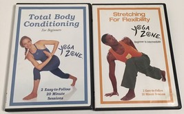 Yoga Zone Fitness DVDs Stretching for Flexibility &amp; Total Body Conditioning Lot - £7.02 GBP