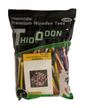 Thiodoon Golf 83MM Pro Premium Wooden Tees New Pack of 100 Colors Sealed - $14.84