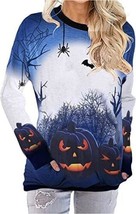 Senfure Woman&#39;s Fall Print Long Sleeve Pullover Thin Sweatshirt / Top - ... - £13.70 GBP