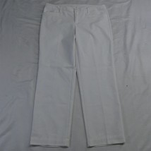 Christopher Banks 12 White Straight Leg Stretch Womens Dress Pants - £15.12 GBP