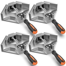 Right Angle Clamp, [4 Pack] Single Handle 90 Aluminum Alloy Corner Clamp, Right  - £81.52 GBP