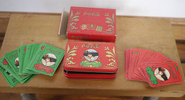 Pair Vintage Coca-Cola Old Fashioned COKE Woman Playing Cards w/ Tin Cas... - $14.99