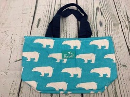 Insulated Lunch Bag Polar Bear Family Lunch Bag Blue - $23.75